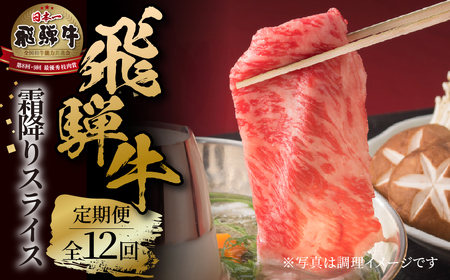 《定期便》 12回 霜降りスライス（すき焼き/しゃぶしゃぶ）500g 肉 飛騨牛 定期 スライス うす切り すきしゃぶ 飛騨高山ミート 276000円 | 冷凍真空パック 肉 お肉 黒毛和牛 和牛 人気 おすすめ 牛肉 [MZ115]