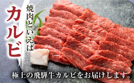 白川郷 飛騨牛 カルビ（バラ肉）焼肉用 1kg 牛肉 国産 焼き肉 A4等級