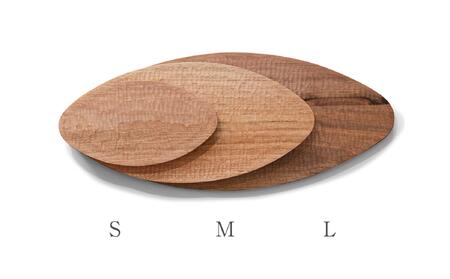 サービングボード 木製 オーバル Sサイズ(クルミ)アウトドア用品 キャンプ 料理 調理道具□