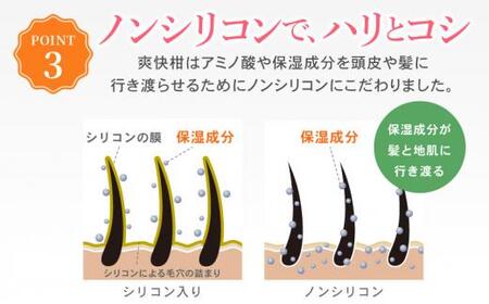 薬用 ノンシリコン アミノ酸 シャンプー 爽快柑 500ml & 詰替3本セット