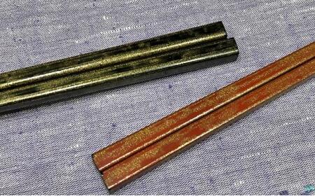 漆塗り箸 二膳セット(すりはがし)◆