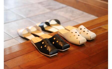 ひのきのはきもの PA-04 パンチング・角/黒 Sサイズ