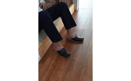 ひのきのはきもの PA-04 パンチング・角/黒 LLサイズ