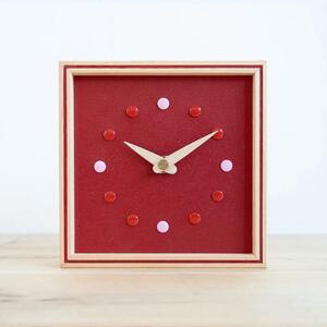 マーブルクロック（思い出つまったランドセルが家族のそばにいる暮らし）ランドセルリメイク 時計 思い出