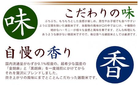 【3ヶ月定期便】胡麻香る十穀米 (400g×2袋)【合計2400g 全6袋】