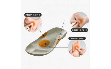 AKAISHI アーチフィッター603指圧 やわらかなソフト指圧の室内履きサンダル【チャコール】＜Lサイズ＞□