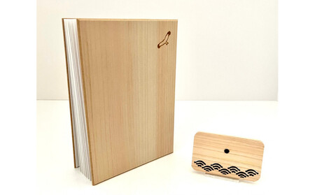 静岡ヒノキの御朱印帳と駿府城マグネット ~家康公ゆかりのまちから~□