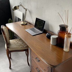 松永工房 Continue デスク 1600 オフィシャル限定品 プライベートデスク 机クラシック エレガント インテリア アンティーク調家具 木製 書斎机 ねこ脚  カンティーニュ【配送不可：沖縄・離島】