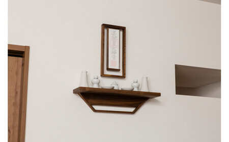 うかぶ神棚 角タイプ 吊棚セット(ウォールナット材)【配送不可:沖縄・離島】