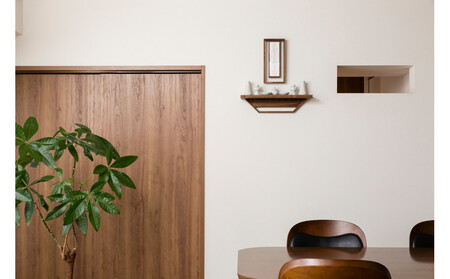 うかぶ神棚 角タイプ 吊棚セット(ウォールナット材)【配送不可:沖縄・離島】