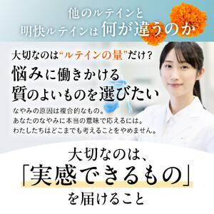 明快 ルテイン サプリメント 見ると認知をケアする機能性表示食品 ブルーベリー DHA 60粒入 3袋（3ヶ月分）