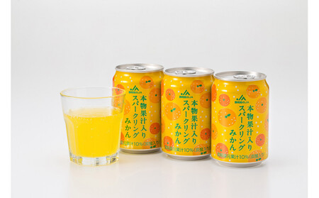 本物果汁入り　スパークリングみかん　280ml　24缶入り×1ケース□
