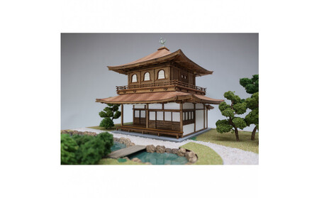 ウッディジョー　1/75　慈照寺銀閣　木製模型キット