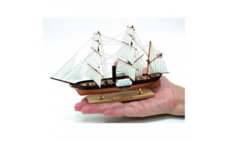 ウッディジョー　ミニ帆船　No.3　黒船　木製模型キット