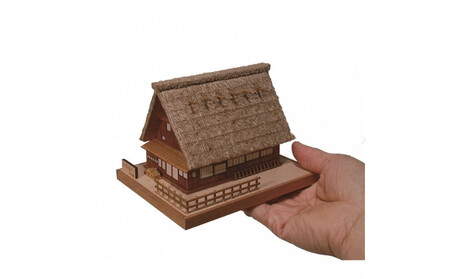 ウッディジョー　ミニ建築No.1   合掌造り　木製模型キット