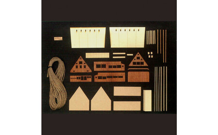 ウッディジョー　ミニ建築No.1   合掌造り　木製模型キット