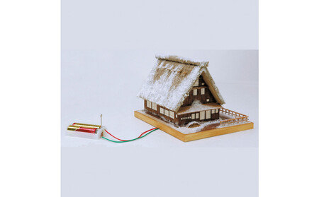 ウッディジョー　あかりシリーズ No.1  雪の合掌造り　木製模型キット