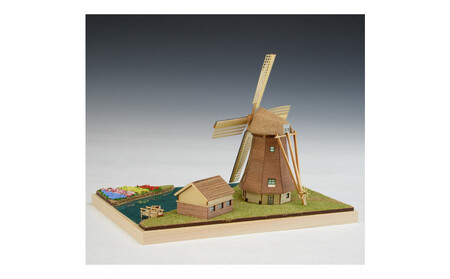 ウッディジョー　ヨーロッパの街並みシリーズ　オランダ・キンデルダイク　木製模型キット