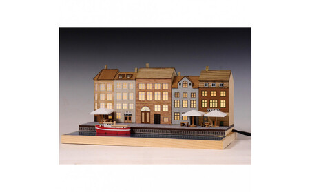 ウッディジョー　ヨーロッパの街並みシリーズ　デンマーク・コペンハーゲン　木製模型キット