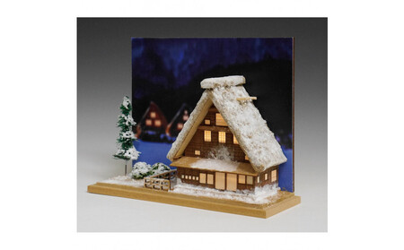 ウッディジョー　ハーフタイプ 合掌造り　木製模型キット