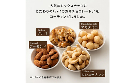 たっぷりチョコ掛けミックスナッツ 500g(250g×2袋)