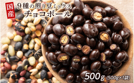 9種の煎豆ミックスチョコボール 500g(500g×1袋)