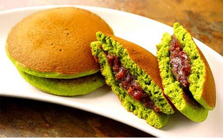 静岡抹茶どら焼き 月の都 粒餡 12個 (ギフト箱無し/自宅向け)【配送不可:離島】◇