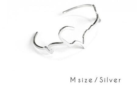 Hiraganaバングル うつくしい シルバーMサイズ