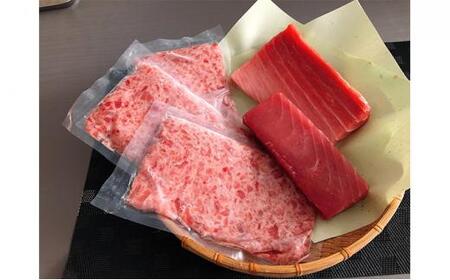 まぐろ ご馳走 3種類 合計1kg セット (本鮪 中トロ・ばち鮪 赤身・まぐろたたき) 海の幸 【配送不可:離島】■