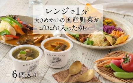 レンジで1分 野菜をMOTTO スープ カレー 3種 6個セット レトルト