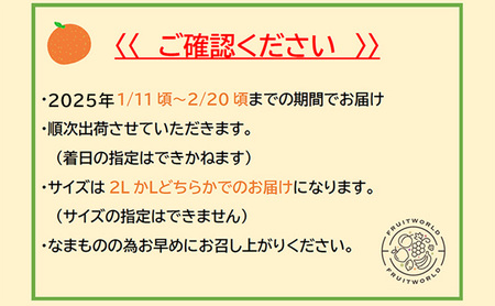 【2025年1月中旬より順次発送】三ヶ日みかん青島 約6kg（サイズ：2LまたはL） 果物 柑橘 フルーツ デザート 食後 産地直送 コク 適度な酸味 