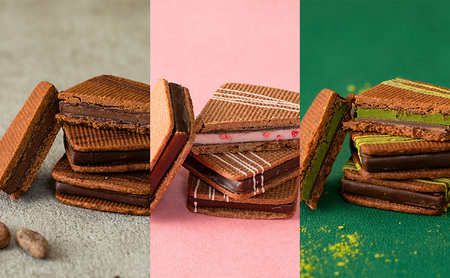 〈ATELIER CHOCOLAT ENTRE〉ショコラサンドアソート 8個入り【配送不可:離島】 お菓子 焼菓子 クッキー チョコレートサンド 濃厚なチョコレート 抹茶 静岡紅ほっぺ ストロベリー