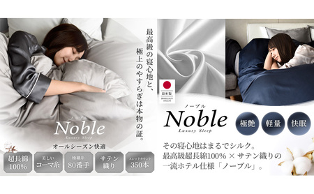 超長綿100% シルクのような艶 ノーブル ベッド用 布団カバー 4点セット クイーンサイズ  シェルグレージュ 静岡 浜松市