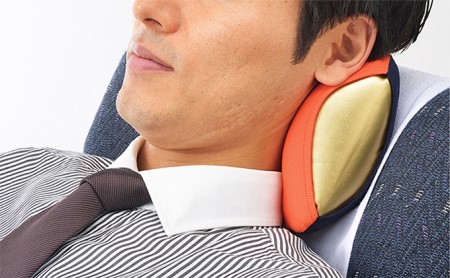 旅行用負担軽減枕 首をやさしく包み込む 浜松産ネックピロー「ネックラック」2個セット （BL×NY）×2