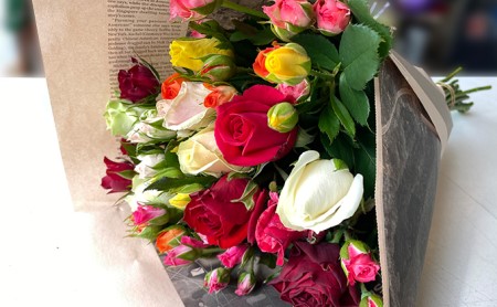 薔薇の色どりパック　20本 バラ 生花 花束 