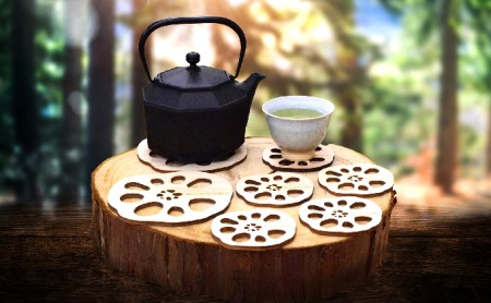 天竜ひのきコースター大・小（レンコン5枚） 雑貨 日用品