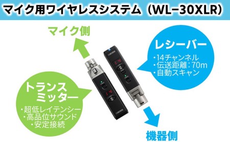 【BOSS】ワイヤレスマイクシステム/WL-30XLR【配送不可：離島】