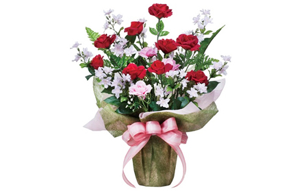 光の楽園　パーティローズ【配送不可：北海道・沖縄・離島】 植物 造花