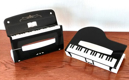 【音楽の都　浜松】ピアノデザインのBOXティッシュカバー2点セット