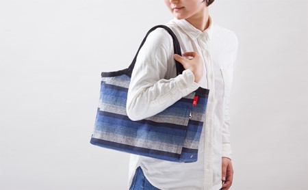 【遠州綿紬&ROOTOTE】トートバッグ -夜富士-