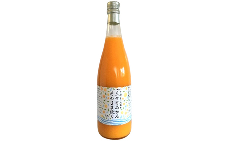 三ヶ日みかん そのまま絞り 6本セット（720ml×6本セット） みかん ジュース 100% 果物 フルーツ 安全 おいしい 果肉 こだわり 酸味 濃厚 甘い 果汁飲料 無添加 子供 