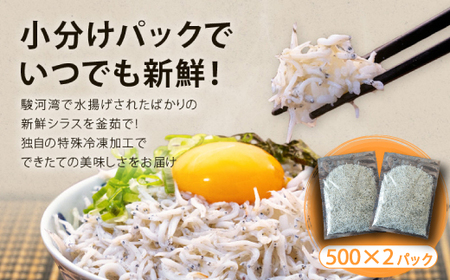 訳あり 釜揚げしらす 1kg たっぷり 冷凍 小分け パック 500g 2パック