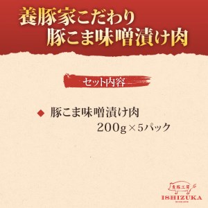 豚肉 こま切れ 味噌漬け 200g 5パック 合計 1kg IFFA 金賞 国際 コンテスト お中元 贈答用 ギフト用