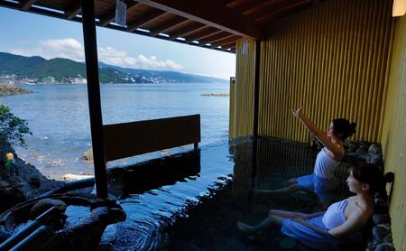 【平日月曜日～木曜日限定】肉厚あわびの踊り焼き付き源泉かけ流し温泉【熱海温泉 湯の宿 平鶴（ひらつる）ペア1泊2食付き】