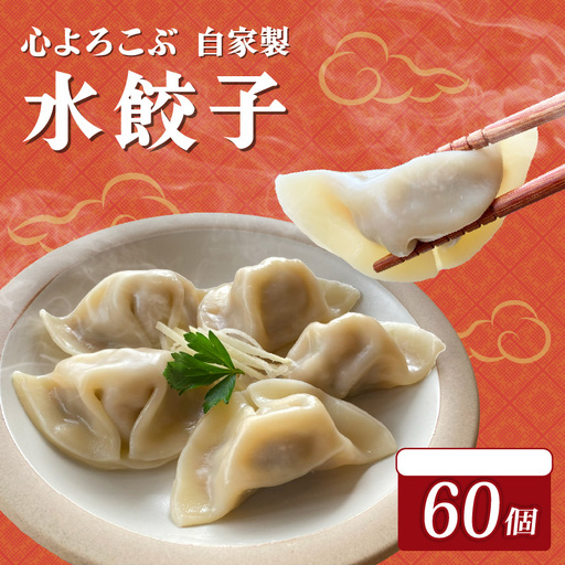 水餃子 自家製水餃子 60個（10個入り×6袋）餃子 冷凍餃子 冷凍ギョーザ ギョーザ 冷凍ぎょうざ 中華 ギョウザ ぎょうざ 点心 スイギョウザ 中華料理 ラーメンやんぐ 静岡県 三島市
