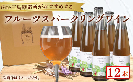 フルーツスパークリングワイン fete三島醸造所おまかせ 計12本 フルーツ ワイン 酒 贈答 おすすめ 父の日 母の日 お祝い ギフト プレゼント パーティー 湧水 富士山 三島市 静岡県