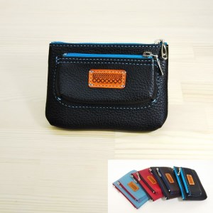 「三嶋柄入り」ハンドメイド牛革財布（箱入り）＜黒＞ 小さい 財布 やわらかい 牛革 を使用 ミニ財布 コンパクト財布 かわいい おしゃれ レディース メンズ シンプル 贈り物 ギフト プレゼント 10,640円