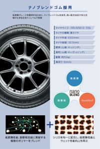 【ヨコハマタイヤ】BluEarth-Es ES32 低燃費 155/65R13 73S スタンダードタイヤ 2本セット