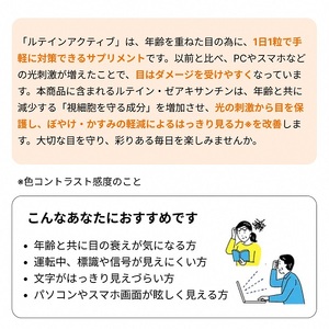 0022-90-02 サントリーウエルネス ルテインアクティブ 「お徳用3袋セット」 30粒 (約30日分) ×3袋おまとめ発送