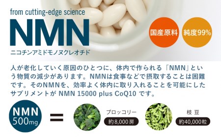 0600-57-01 NMN15000 plus CoQ10 (15,000mgの高配合) ×3箱